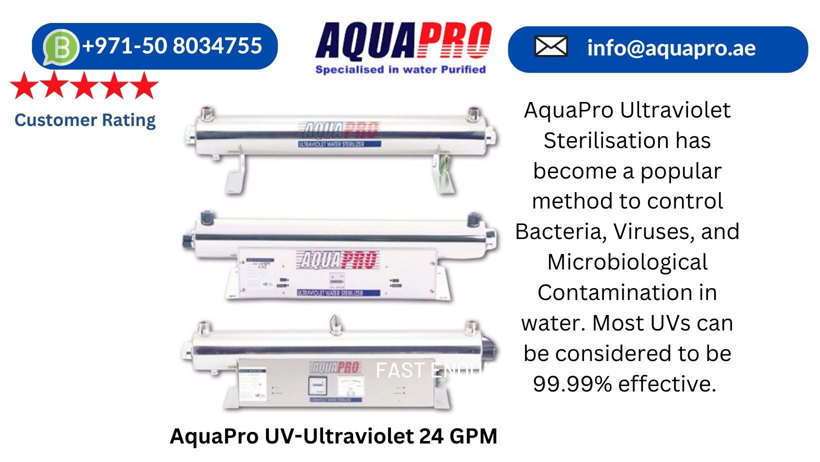 Aquapro Uv Ultraviolet 24 Gpm In Qatar 9248